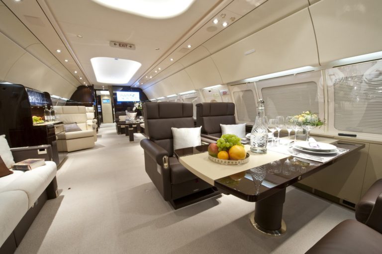 Airbus corporate jet is highlighted at ABACE show